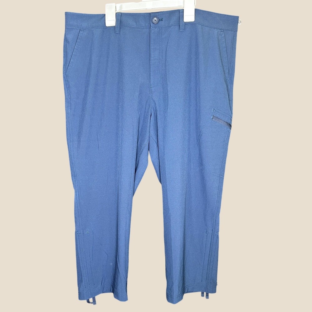 Eddie Bauer Womens Navy Blue Stretch Ripstop Cropped Pant Sz 16 Athleisure Trail